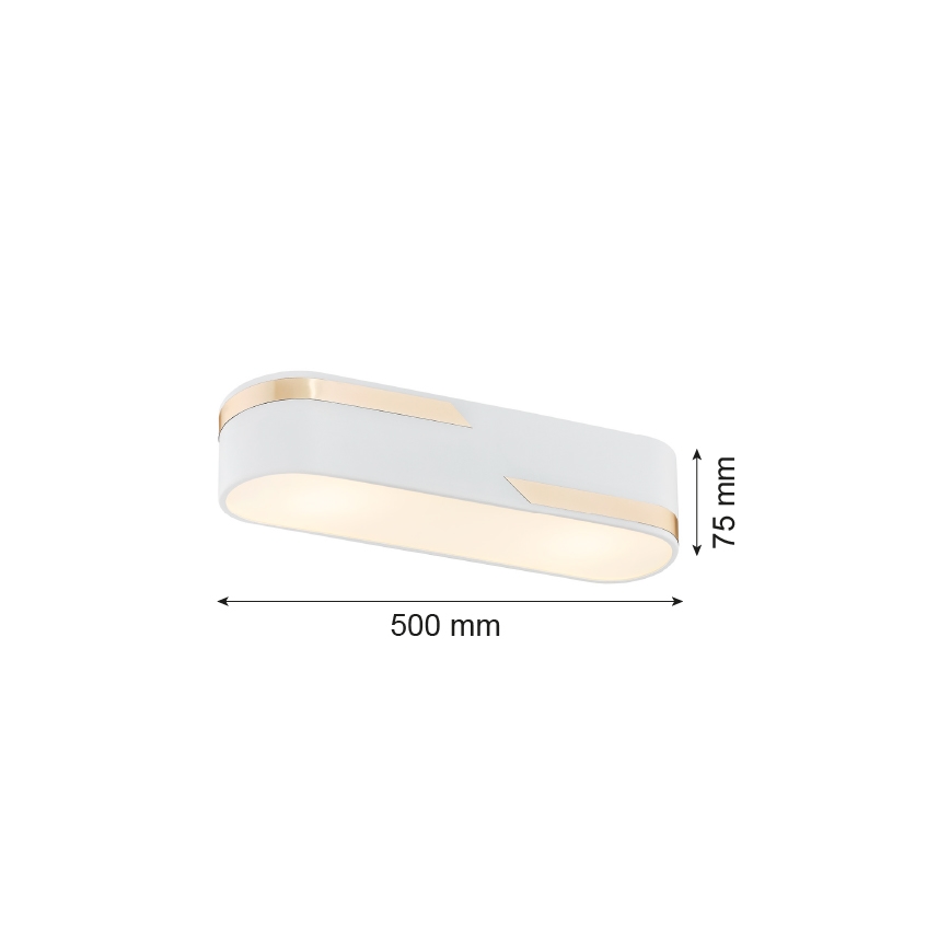 Argon 6003 - Plafondlamp TONI 3xE27/15W/230V wit/goud
