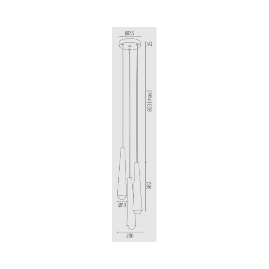 Argon 6103 - Hanglamp aan koord HOLLYWOOD 3xE14/7W/230V zwart