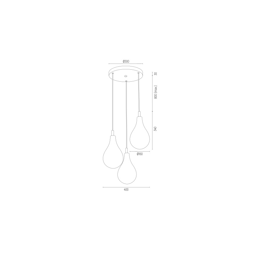 Argon 6105 - Hanglamp aan een koord OAKLAND 3xG9/6W/230V zwart