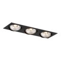 Argon 6116 - Inbouwlamp OLIMP 3xGU10-AR111/12W/230V zwart
