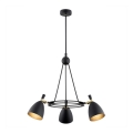 Argon 6149 - Hanglamp aan een paal CHARLOTTE 3xE27/15W/230V zwart/goud