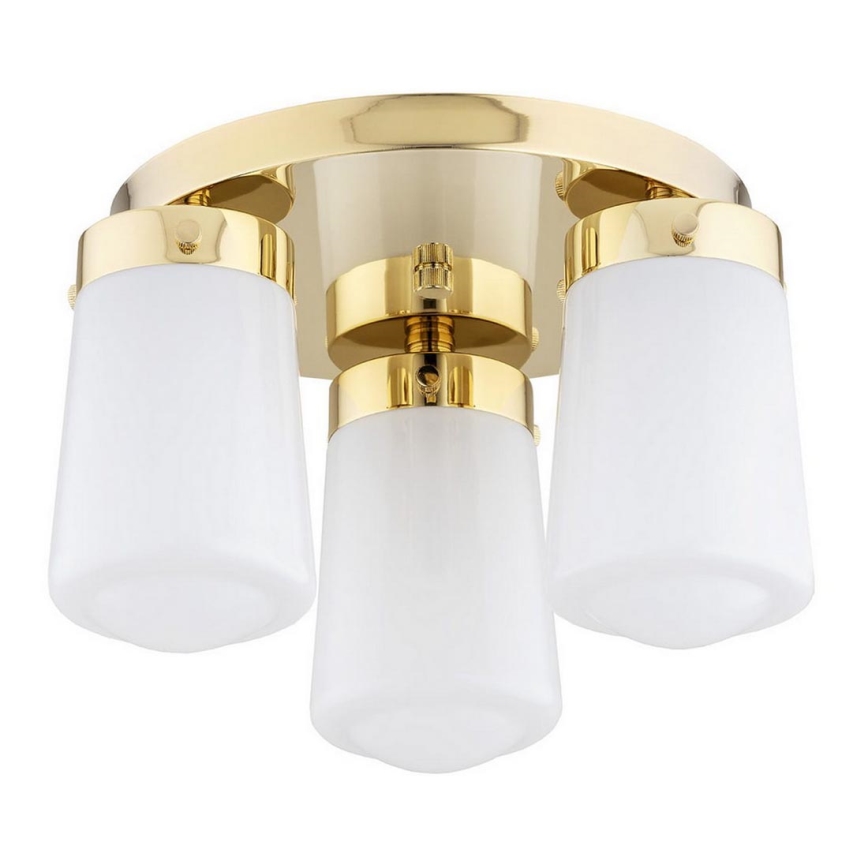 Argon 6165 - Hanglamp voor Oppervlak Montage PASADENA 3xE27/15W/230V goud/wit