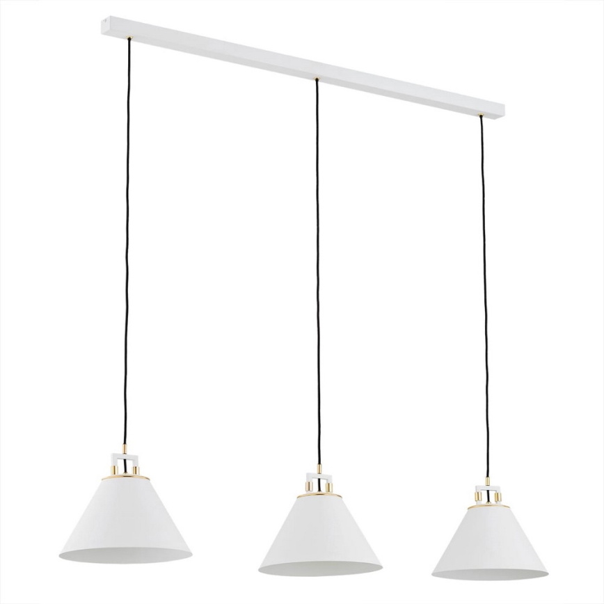 Argon 6173 - Hanglamp aan een koord ORTE 3xE27/15W/230V wit