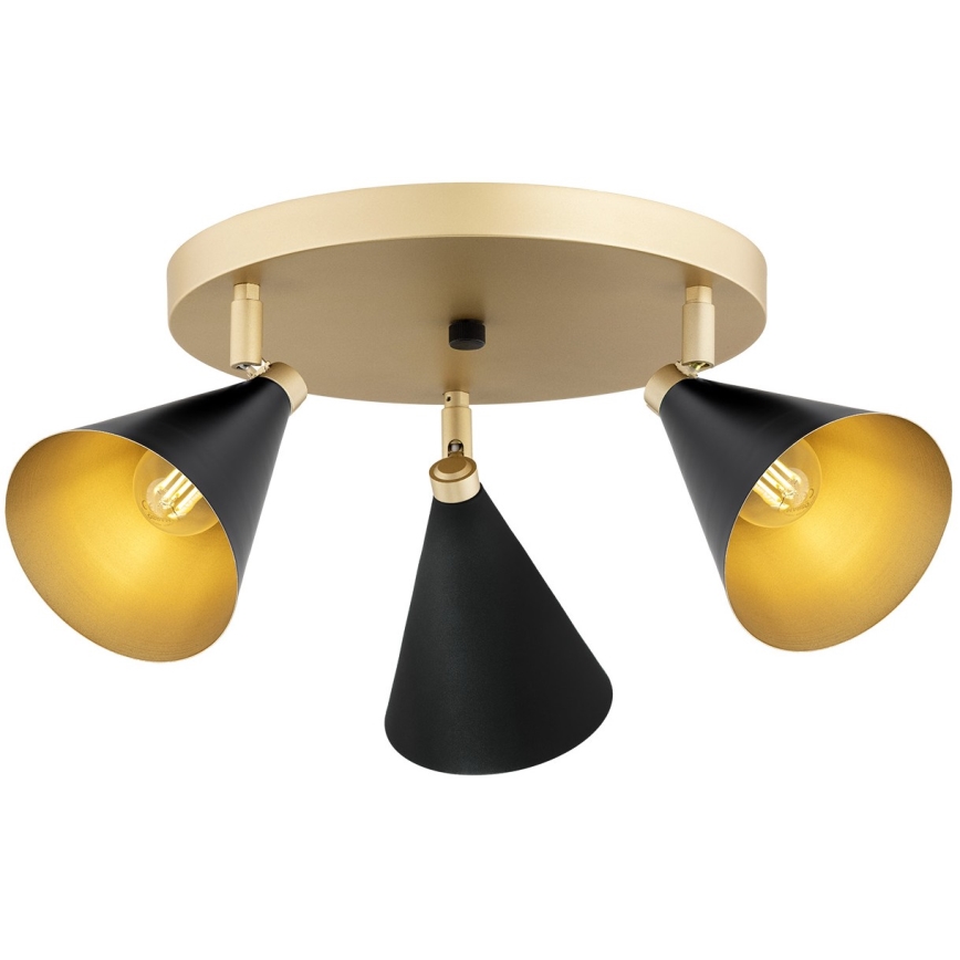 Argon 6262 - Spot LUCINDA 3xE14/7W/230V zwart/goud