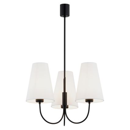 Argon 6268 - Hanglamp SAFIANO 3xE27/15W/230V zwart