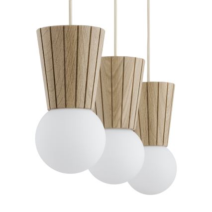 Argon 6357 - Badkamerkroonluchter aan kabel VOLANTE 3xG9/6W/230V IP44 beige