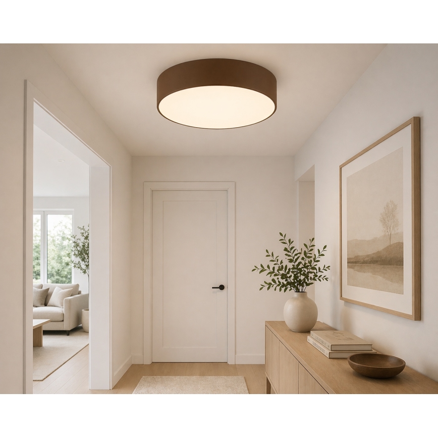 Argon 6364 - Plafondlamp DARLINGOS 3xE27/15W/230V Ø 45 cm bruin