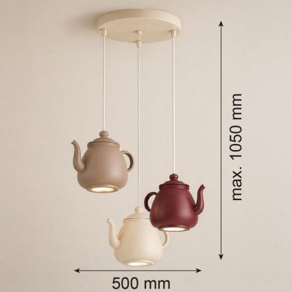 Argon 6366 - Hanglamp met kabelophanging KAMAL 3xGU10/5W/230V