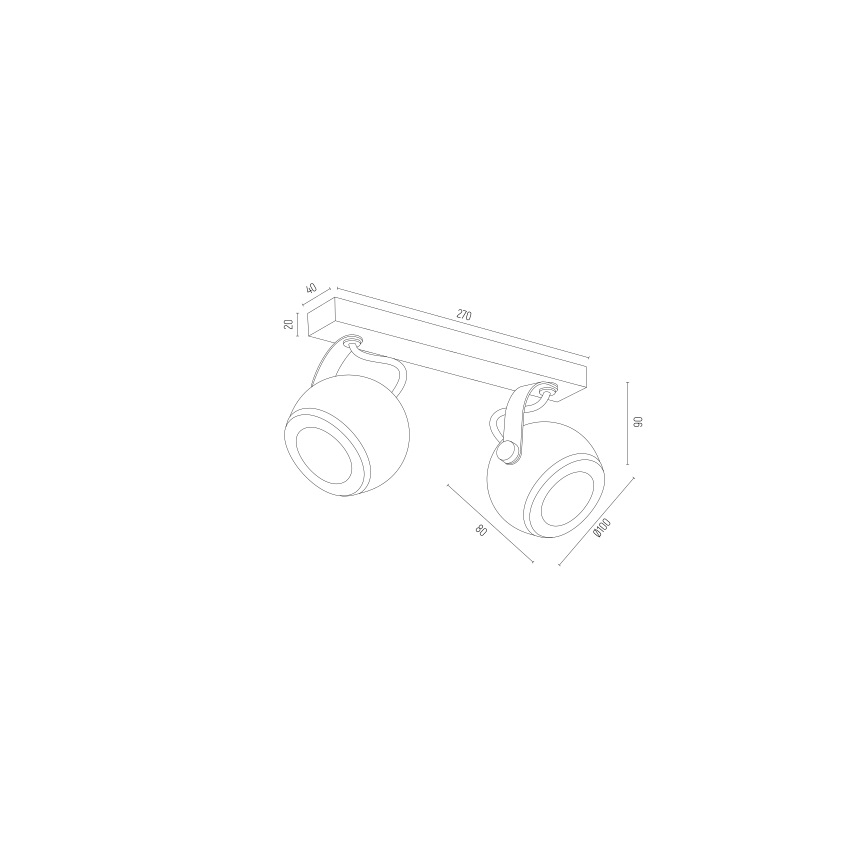 Argon 7038 - Spot KOS PLUS 2xGU10/5W/230V wit/gouden