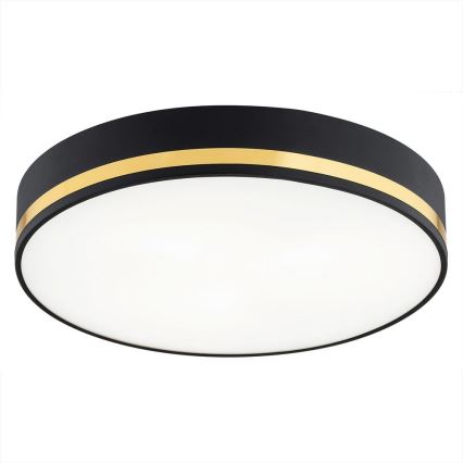 Argon 7041 - Plafondlamp AMORE 2xE27/15W/230V diameter 35 cm zwart/gouden