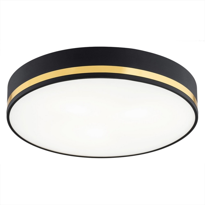 Argon 7041 - Plafondlamp AMORE 2xE27/15W/230V diameter 35 cm zwart/gouden