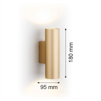 Argon 7178 - Wandlamp MITOS PLUS 2xGU10/5W/230V goud