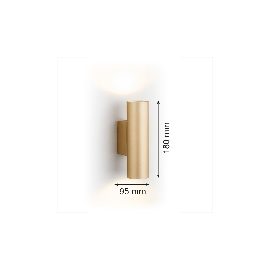 Argon 7178 - Wandlamp MITOS PLUS 2xGU10/5W/230V goud