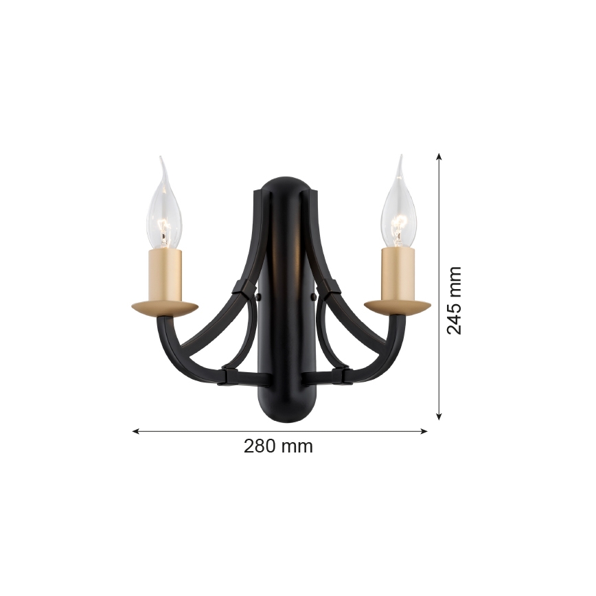 Argon 7181 - Wandlamp LORENZO 2xE14/7W/230V