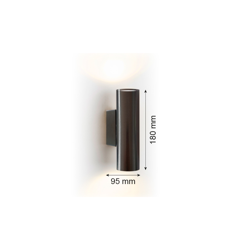Argon 7231 - Wandlamp MITOS PLUS 2xGU10/5W/230V zwart