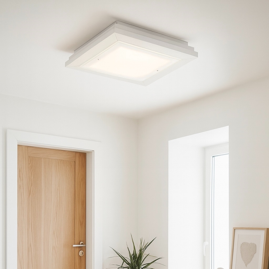 Argon 7266 - Plafonnière TABOR 2xE27/15W/230V 32x32 cm wit