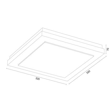 Argon 7268 - Plafondlamp TABOR 2xE27/15W/230V 32x32 cm terracotta