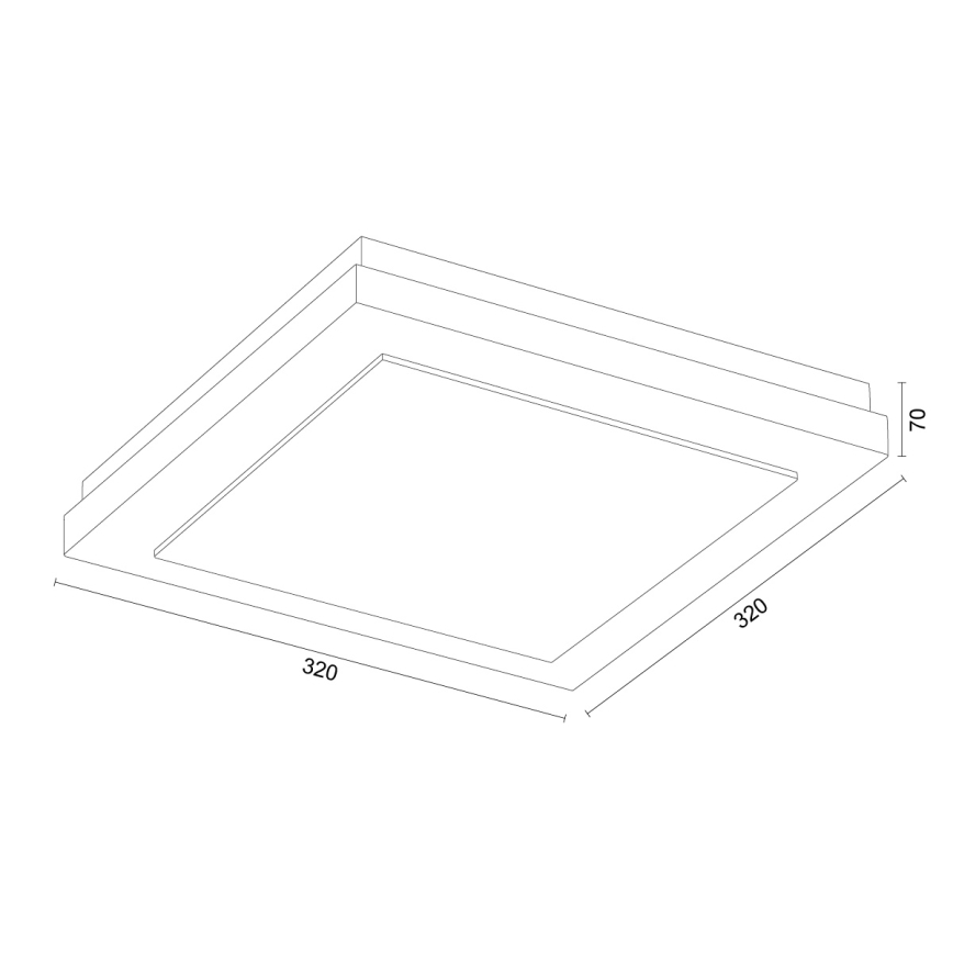 Argon 7268 - Plafondlamp TABOR 2xE27/15W/230V 32x32 cm terracotta