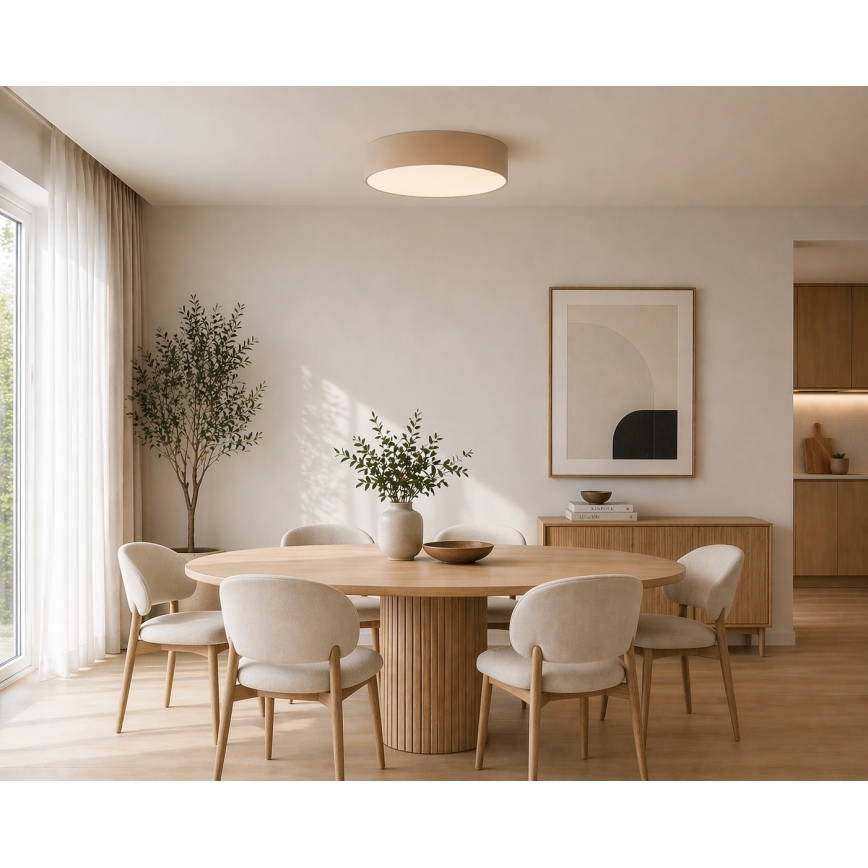 Argon 7296 - Plafondlamp DARLINGOS 2xE27/15W/230V Ø 25 cm beige