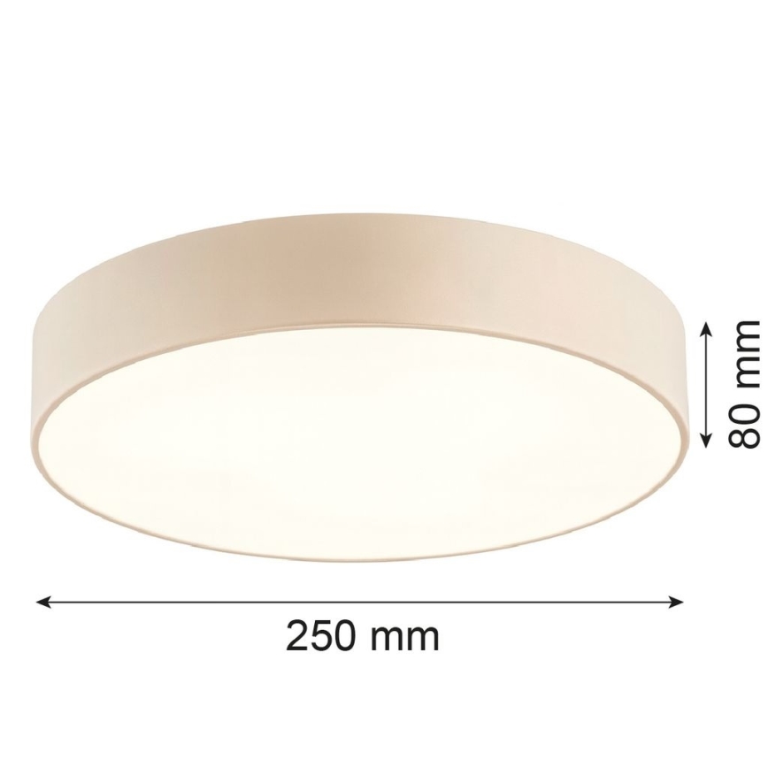 Argon 7296 - Plafondlamp DARLINGOS 2xE27/15W/230V Ø 25 cm beige