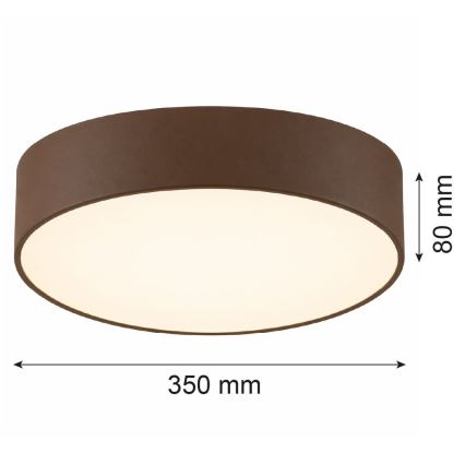 Argon 7297 - Plafondlamp DARLINGOS 2xE27/15W/230V Ø 35 cm bruin