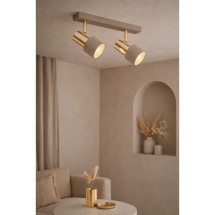 Argon 7299 - Spotlamp DOR 2xE27/15W/230V goud/beige