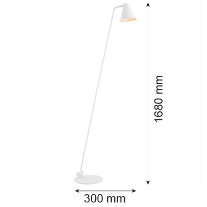 Argon 8001 - Staande lamp AVALONE 1xE27/15W/230V wit