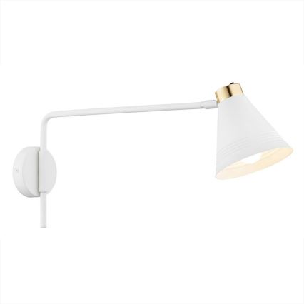 Argon 8007 - Wandlamp AVALONE 1xE27/15W/230V 57 cm wit/gouden