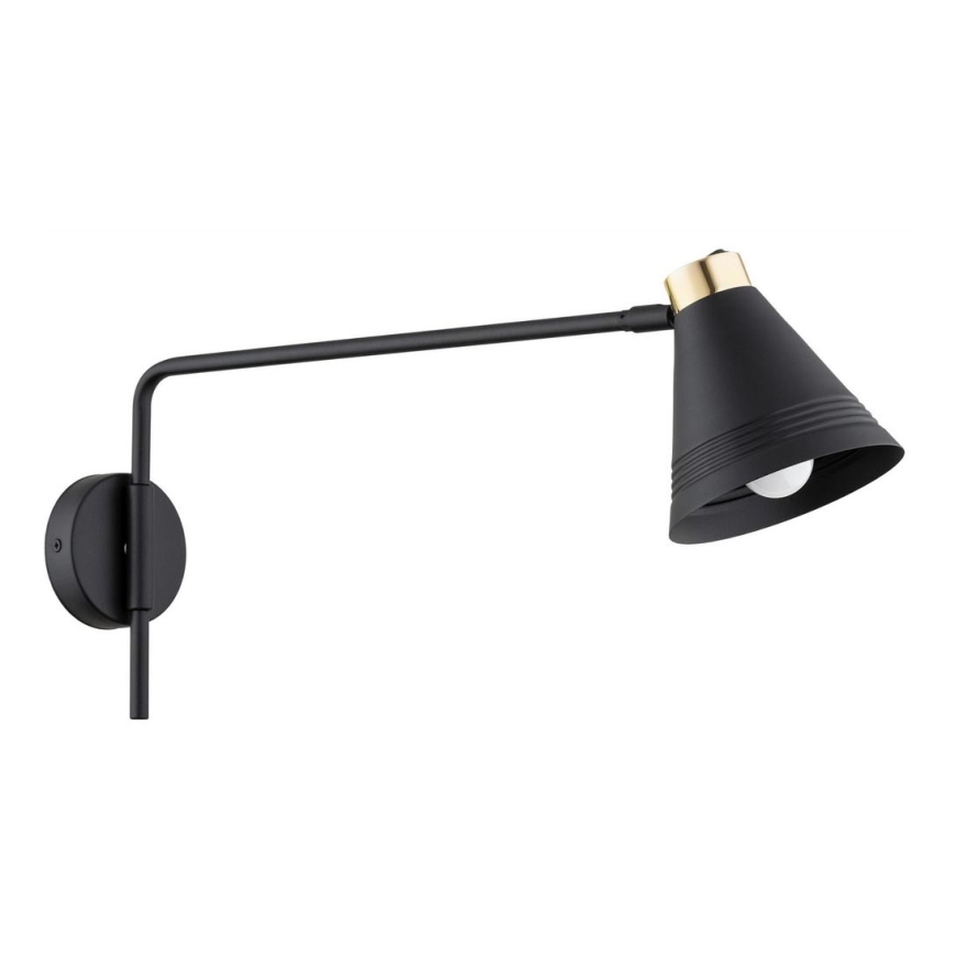 Argon 8009 - Wandlamp AVALONE 1xE27/15W/230V 57 cm zwart/gouden