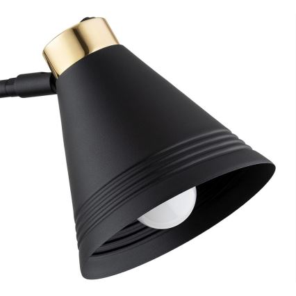 Argon 8009 - Wandlamp AVALONE 1xE27/15W/230V 57 cm zwart/gouden