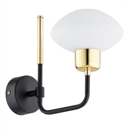 Argon 8032 - Wandlamp RAVELLO 1xE14/15W/230V zwart/gouden