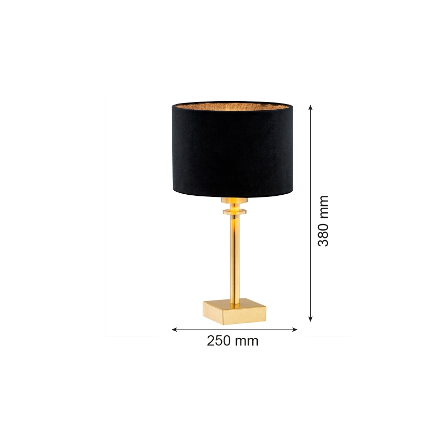 Argon 8049 - Tafellamp ABBANO 1xE27/15W/230V messing/zwart