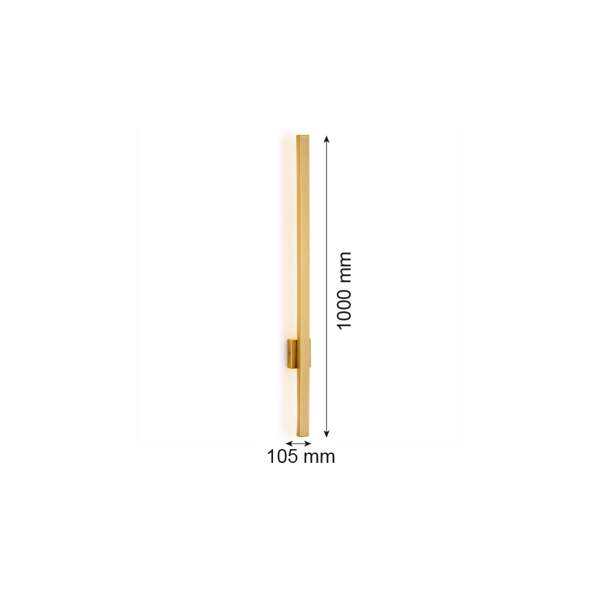 Argon 8053 - LED wand verlichting  ASSE LED/10W/230V gouden