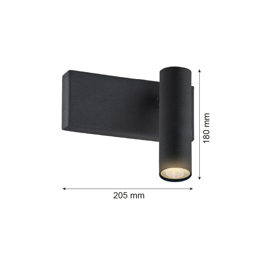 Argon 8065 - Wandspot ETNA 1xG9/6W/230V zwart