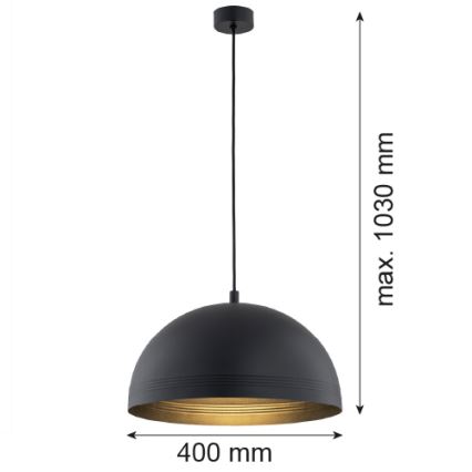 Argon 8242 - Hanglamp aan een koord BONITA 1xE27/15W/230V zwart