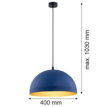 Argon 8244 - Hanglamp aan een koord BONITA 1xE27/15W/230V blauw