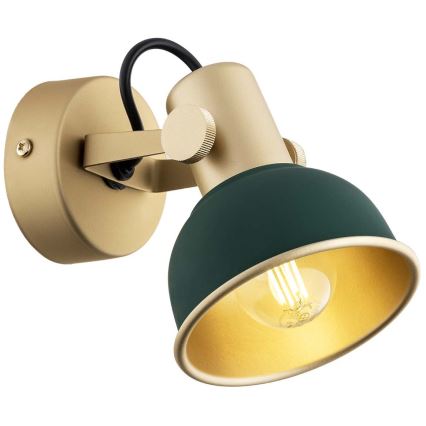 Argon 8247 - Spot LENORA 1xE14/7W/230V goud/groen