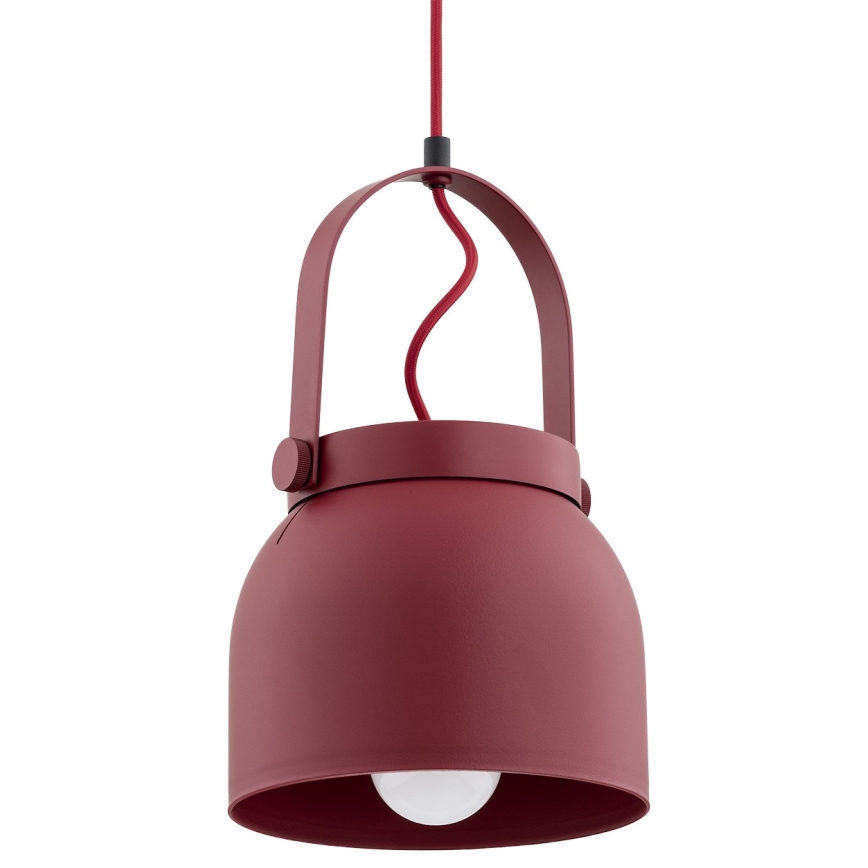 Argon 8282 - Hanglamp aan een koord LOGAN 1xE27/15W/230V diameter 20 cm rood