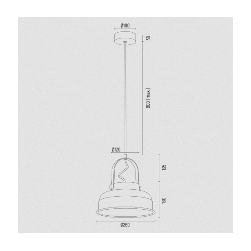 Argon 8285 - Hanglamp aan een koord DAKOTA 1xE27/15W/230V zwart