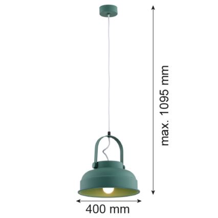 Argon 8287 - Hanglamp aan een koord DAKOTA 1xE27/15W/230V groen