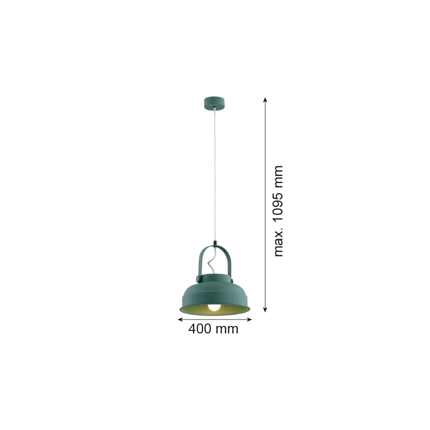 Argon 8287 - Hanglamp aan een koord DAKOTA 1xE27/15W/230V groen