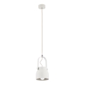 Argon 8290 - Hanglamp aan een koord LOGAN 1xE27/15W/230V diameter 14 cm wit