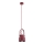 Argon 8292 - Hanglamp aan een koord LOGAN 1xE27/15W/230V diameter 14 cm rood