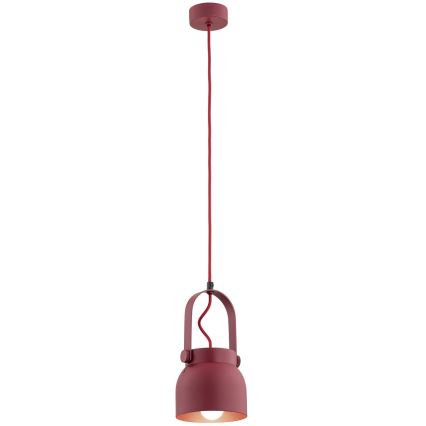 Argon 8292 - Hanglamp aan een koord LOGAN 1xE27/15W/230V diameter 14 cm rood