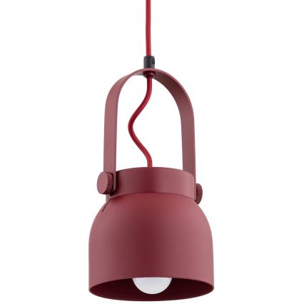 Argon 8292 - Hanglamp aan een koord LOGAN 1xE27/15W/230V diameter 14 cm rood