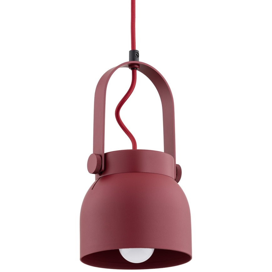 Argon 8292 - Hanglamp aan een koord LOGAN 1xE27/15W/230V diameter 14 cm rood