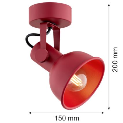 Argon 8298 - Spot LENORA 1xE14/7W/230V rood