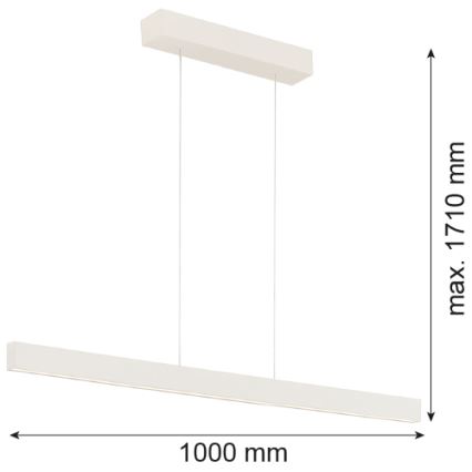 Argon 8302 - LED-lampenkroon aan kabel BALANS LED/35W/230V 3000K crème