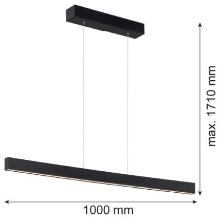 Argon 8303 - LED Hanglamp aan een koord BALANS LED/35W/230V 3000K zwart