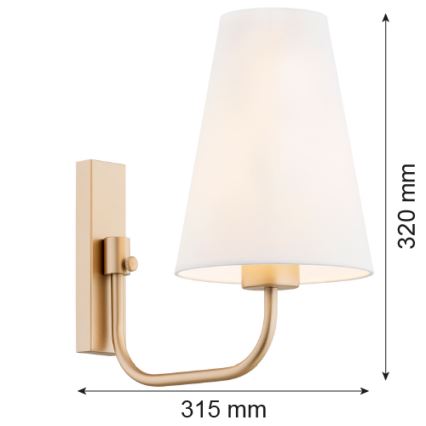 Argon 8312 - Wandlamp SAFIANO 1xE27/15W/230V goud